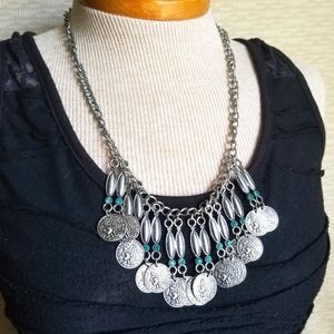 Native coin dangly necklace